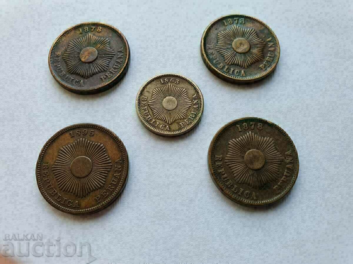 Auction 14 BGN PER NUMBER, CHOICE - Centavos, Peru 1863 -1895 Auction 14 BGN PER NUMBER, CHOICE - Centavos, Peru 1863 -1895