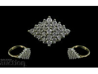Златен пръстен с 1ct диманти/ dimonds/ 25 броя