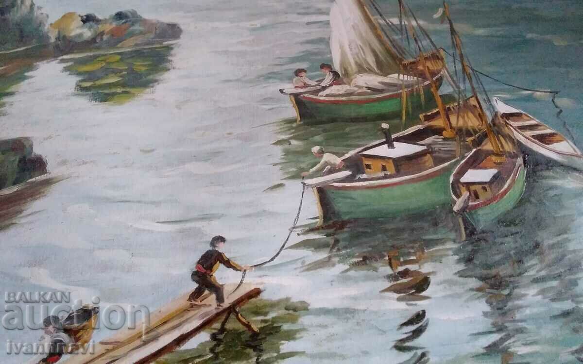 Auction Old painting - oil on cardboard - Mario Zhekov??? Auction Old painting - oil on cardboard - Mario Zhekov???