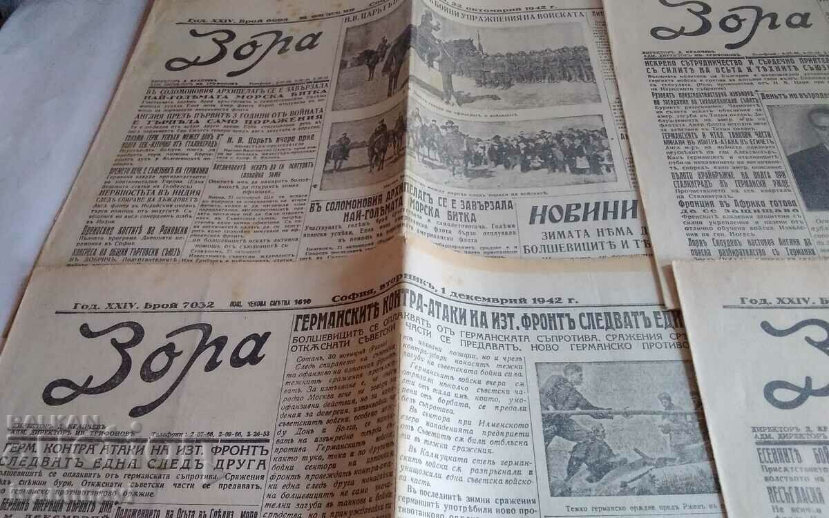 Zora issues 7032.7004.6997.6998 - from 1942 - 5