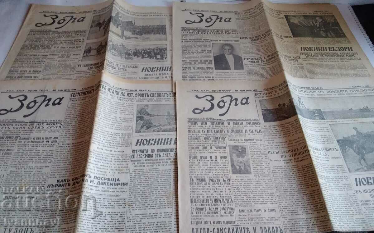 Zora issues 7032.7004.6997.6998 - from 1942 - 6