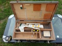 OLD GERMAN WOODEN SUITCASE