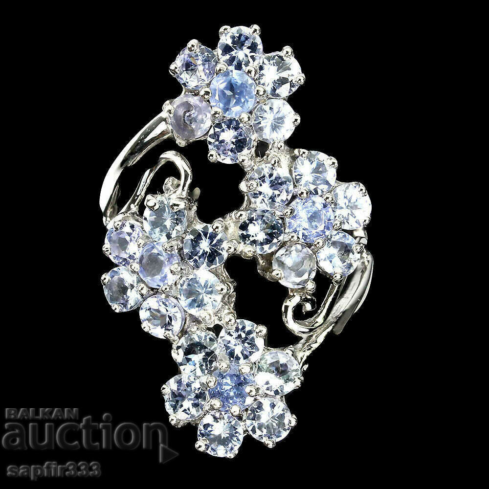GORGEOUS DESIGNER ELEGANT RING WITH NATURAL TANZANITES with price 420.00 BGN | € 214.74 GORGEOUS DESIGNER ELEGANT RING WITH NATURAL TANZANITES with price 420.00 BGN | € 214.74