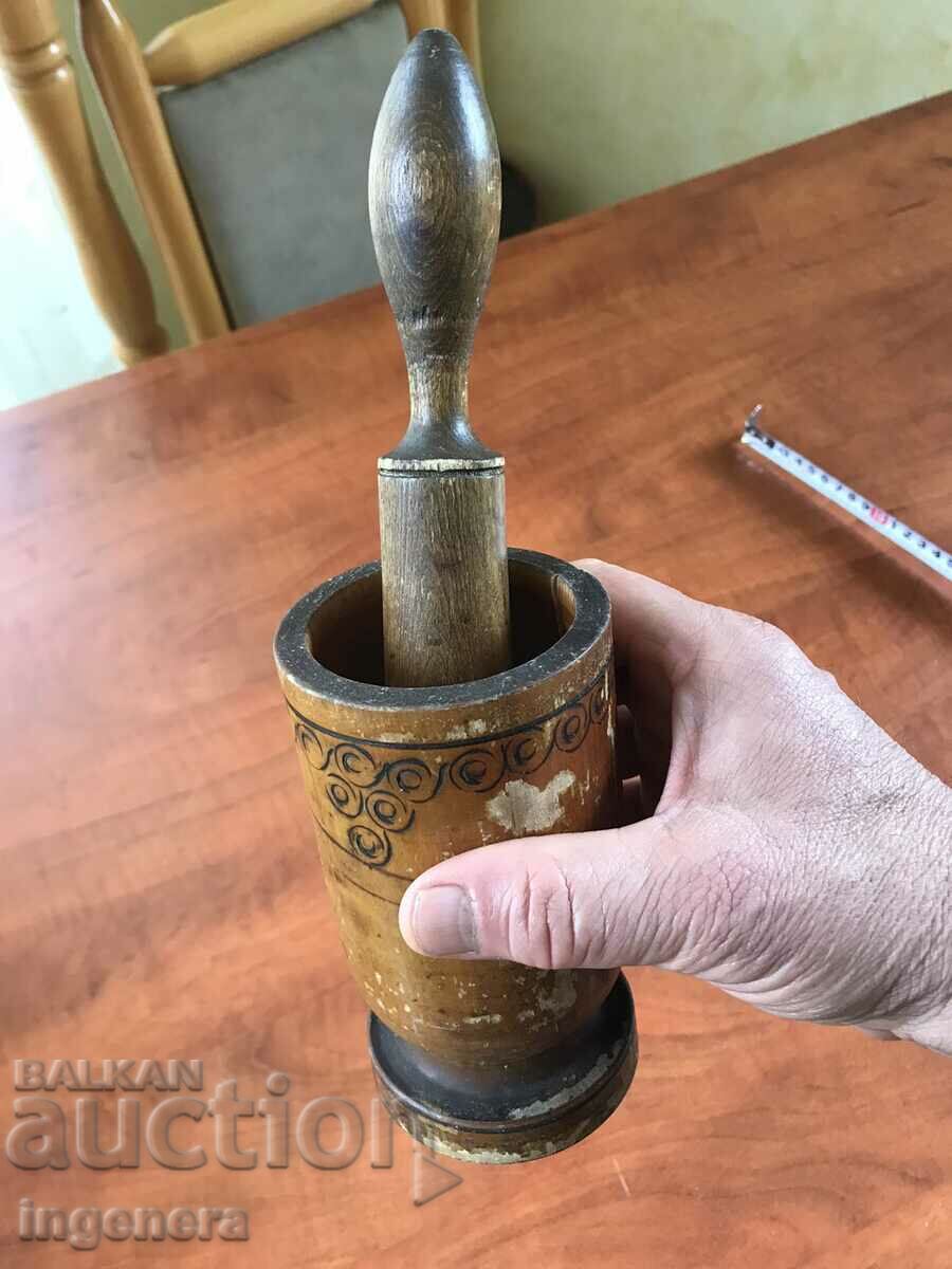 MORTAR MORTAR WOOD KNOCK ANTIQUE - 5 MORTAR MORTAR WOOD KNOCK ANTIQUE - 5