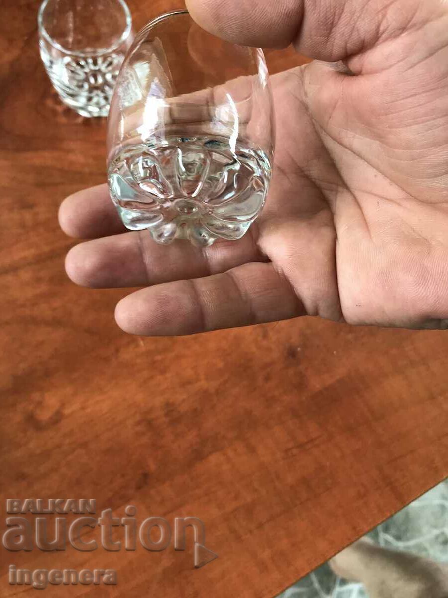 GLASS GLASS THICK EMBOSSED FOR BRANDY-2 PCS - 5 GLASS GLASS THICK EMBOSSED FOR BRANDY-2 PCS - 5