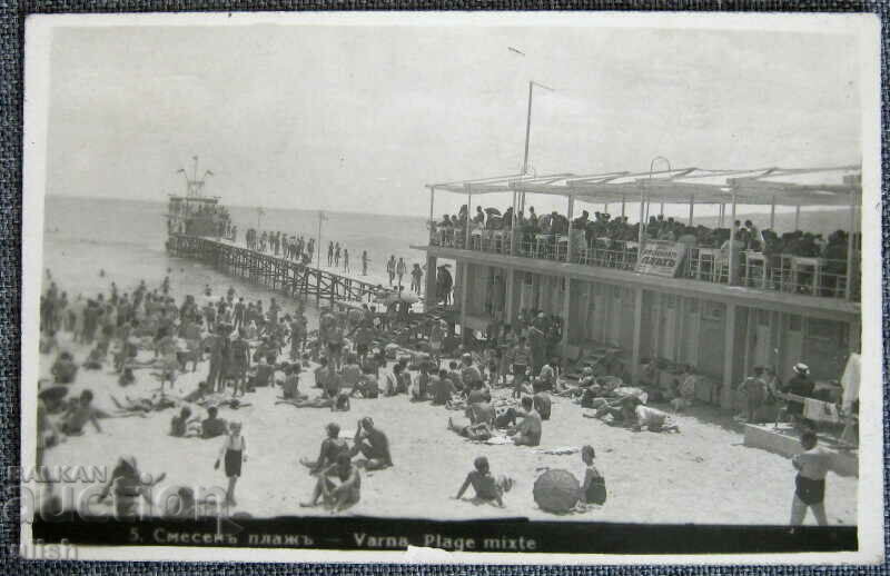Καρτ ποστάλ Varna mixed beach 1930 PK