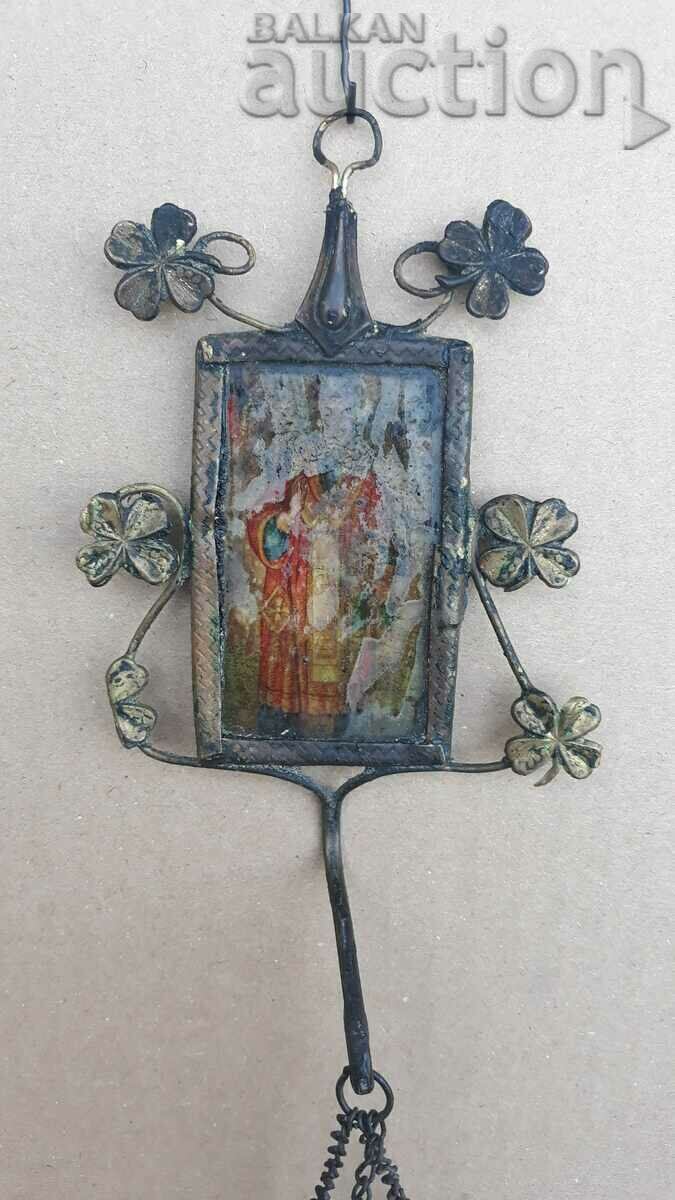 vintage primitive small home lamp icon with price 31.00 BGN | € 15.85 vintage primitive small home lamp icon with price 31.00 BGN | € 15.85