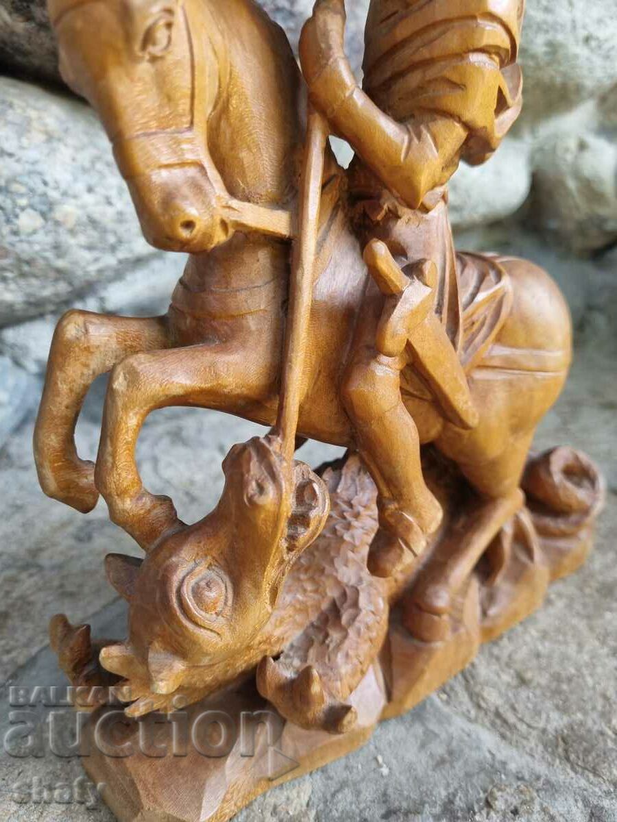 Wooden statuette of St. George slaying the dragon - 6 Wooden statuette of St. George slaying the dragon - 6
