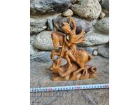 Дървена статуетка св. Георги убива змея