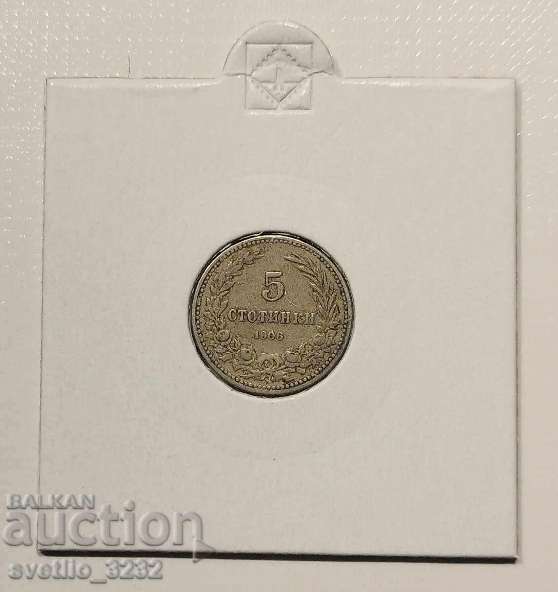5 cenți 1906