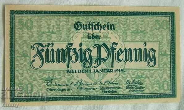 Купон Германия 50 пфенига, 1918