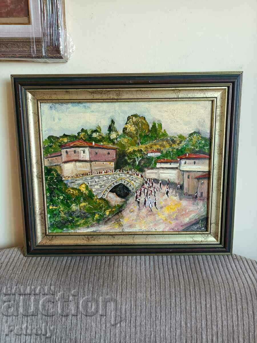 Old oil painting with price 200.00 BGN | € 102.26 Old oil painting with price 200.00 BGN | € 102.26