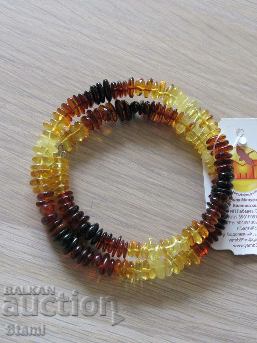 Premium Polished Baltic Amber Spiral Bracelet - 7 Premium Polished Baltic Amber Spiral Bracelet - 7