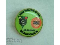 Футбол значка България-Дания ФИФА световна купа 2002 год.