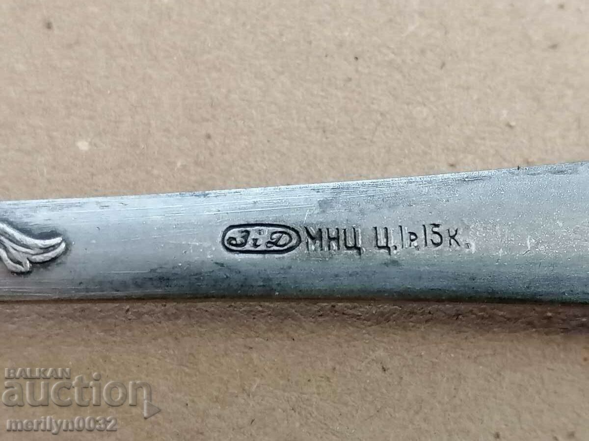 6 tablespoons thickly silver-plated unused USSR spoon - 5 6 tablespoons thickly silver-plated unused USSR spoon - 5