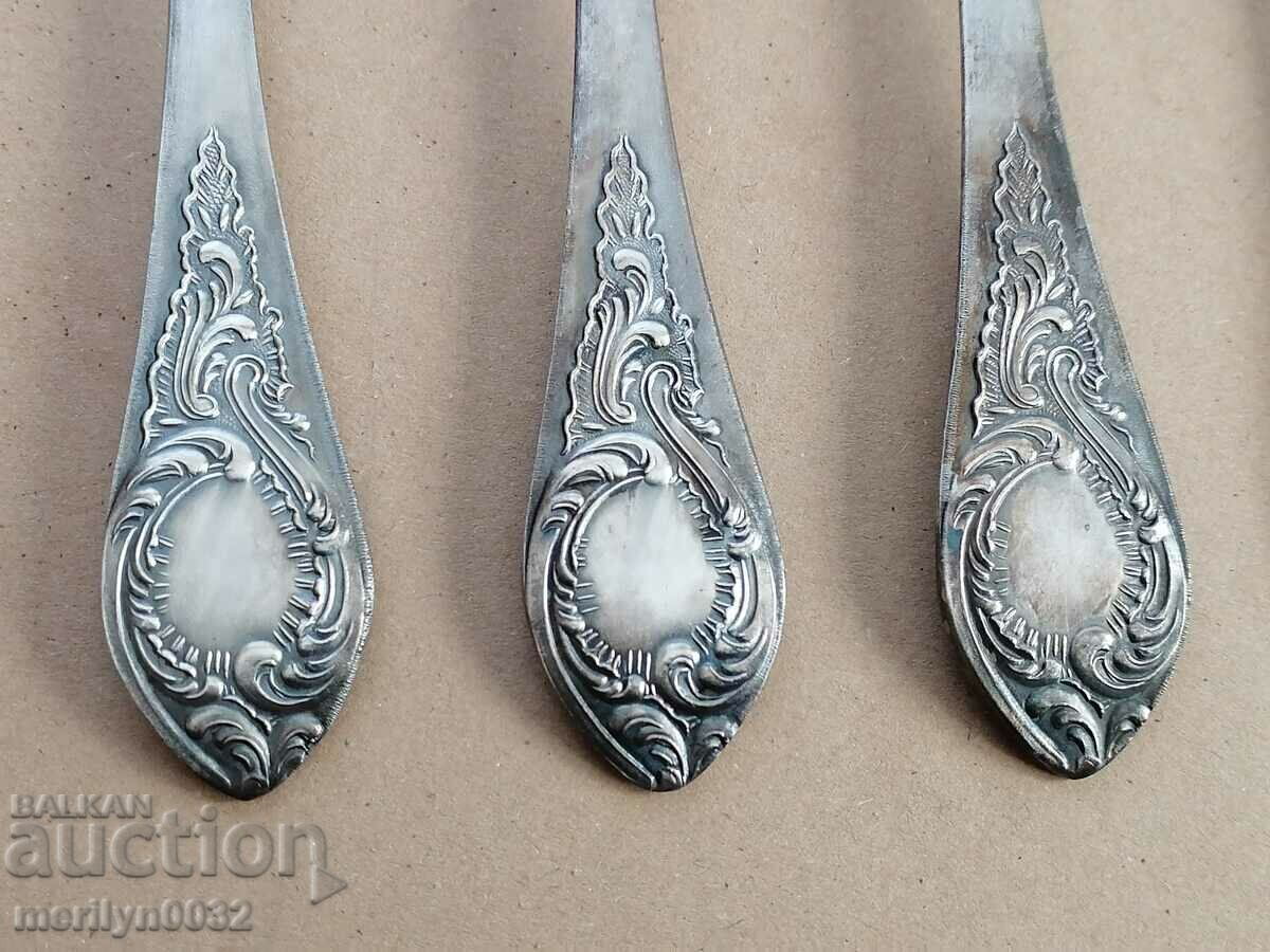 6 tablespoons thickly silver-plated unused USSR spoon - 7 6 tablespoons thickly silver-plated unused USSR spoon - 7