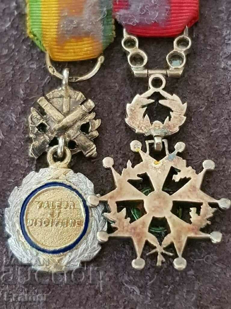 18k gold MINIATURE with DIAMONDS Legion and military orders 1870 - 6 18k gold MINIATURE with DIAMONDS Legion and military orders 1870 - 6
