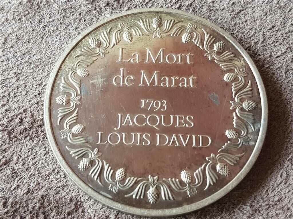 French Silver Coin Death of Marat 1793 David Medal - 5 French Silver Coin Death of Marat 1793 David Medal - 5
