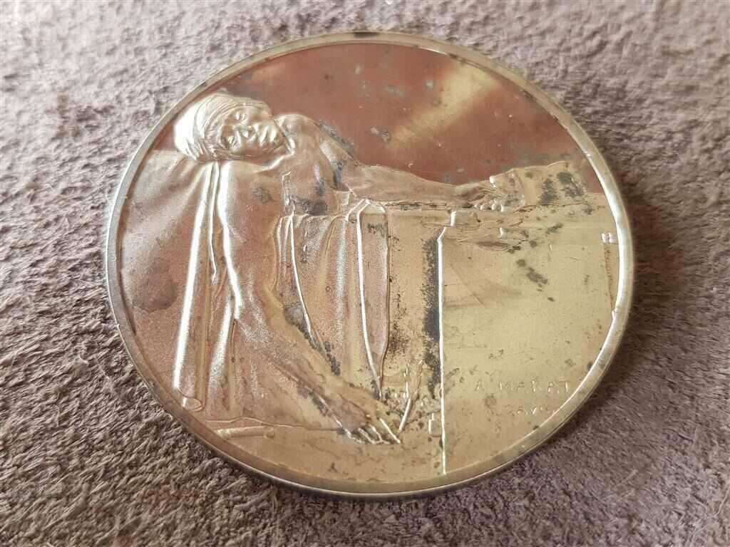 French Silver Coin Death of Marat 1793 David Medal French Silver Coin Death of Marat 1793 David Medal