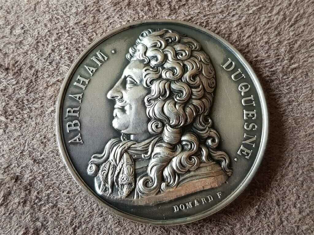 French silver coin medal Abraham Duquesne and the cruiser Duquesne - 7 French silver coin medal Abraham Duquesne and the cruiser Duquesne - 7