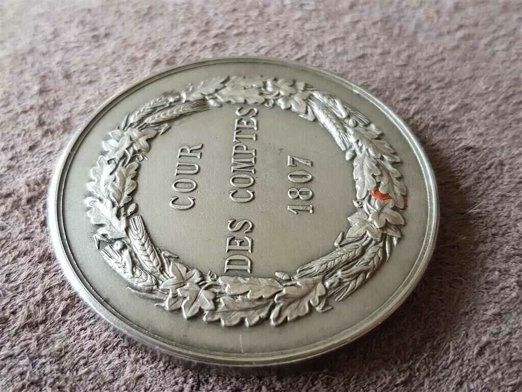 Auction  French 1807 1900 silver Chamber of Accounts Medal token order