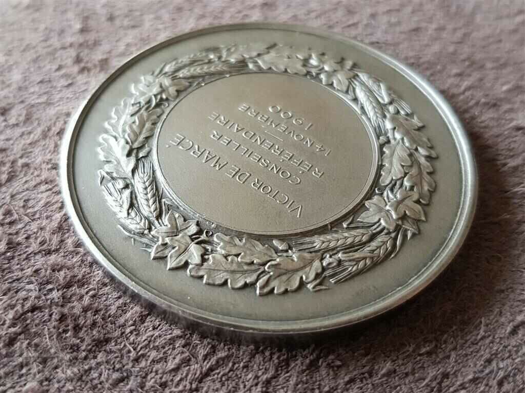 French 1807 1900 silver Chamber of Accounts Medal token order - 6