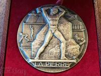 Френски 1968 сребърен Медал Каменоделец от РИДЕ орден