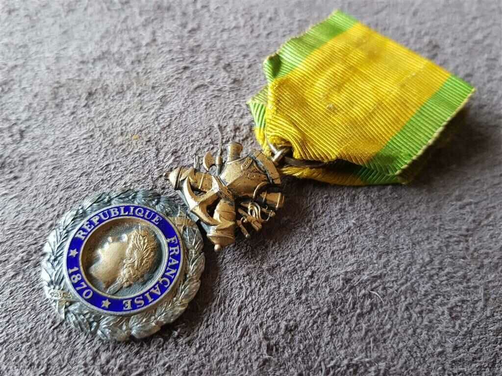 French silver gilt military order medal 1870