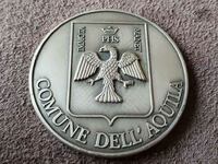 French France Medal with Coat of Arms of the Municipality of L'Aquila Order Plaque