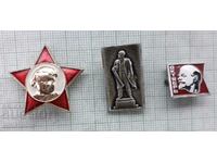 Badges 3 pieces Lenin