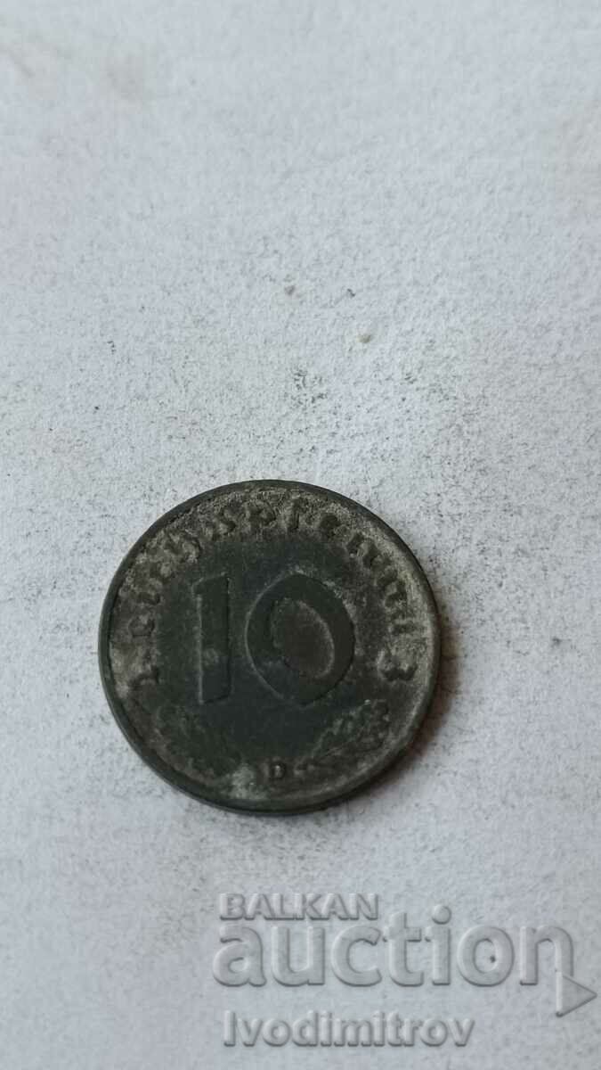 Germany 10 Reichspfenning 1940 D
