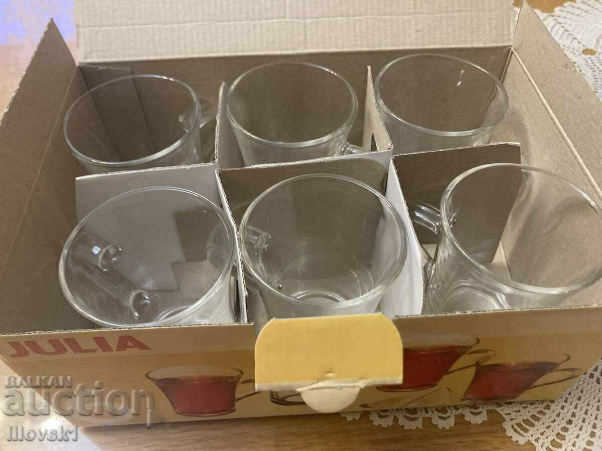 I am selling a set of glass tea cups with price 20.00 BGN | € 10.23 I am selling a set of glass tea cups with price 20.00 BGN | € 10.23