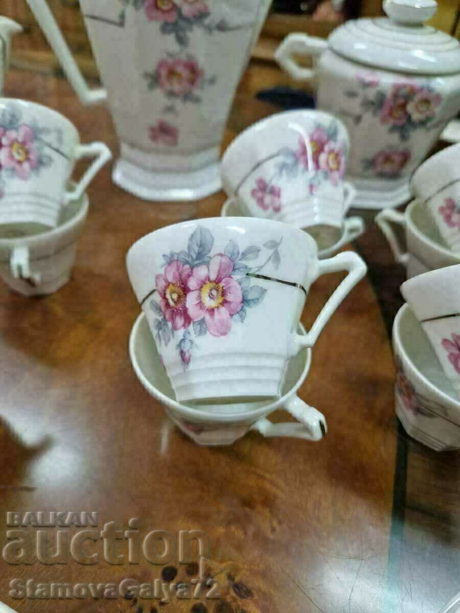 Delivery of Unique antique French ART DECO coffee set- Limoges