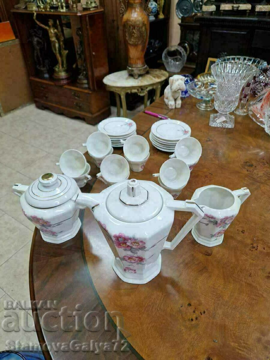 Unique antique French ART DECO coffee set- Limoges - 6