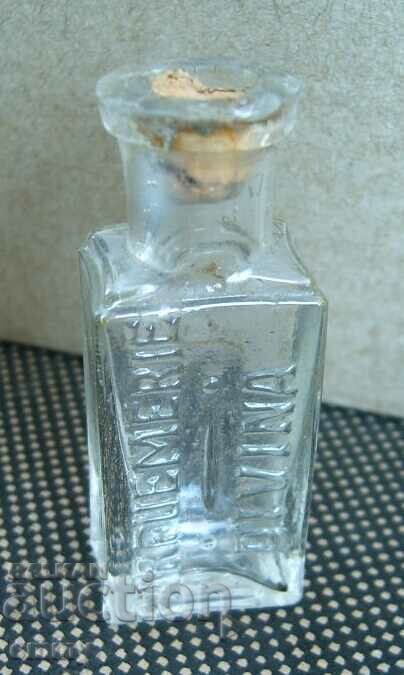 Old small perfume bottle, glass - "Parfuemerie Divina"