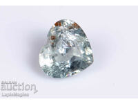 Pale blue sapphire 1.02ct untreated heart cut