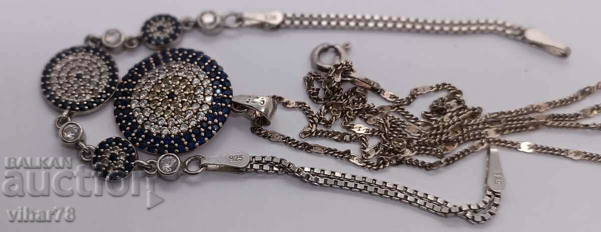Auction Silver set-bracelet with pendant Auction Silver set-bracelet with pendant
