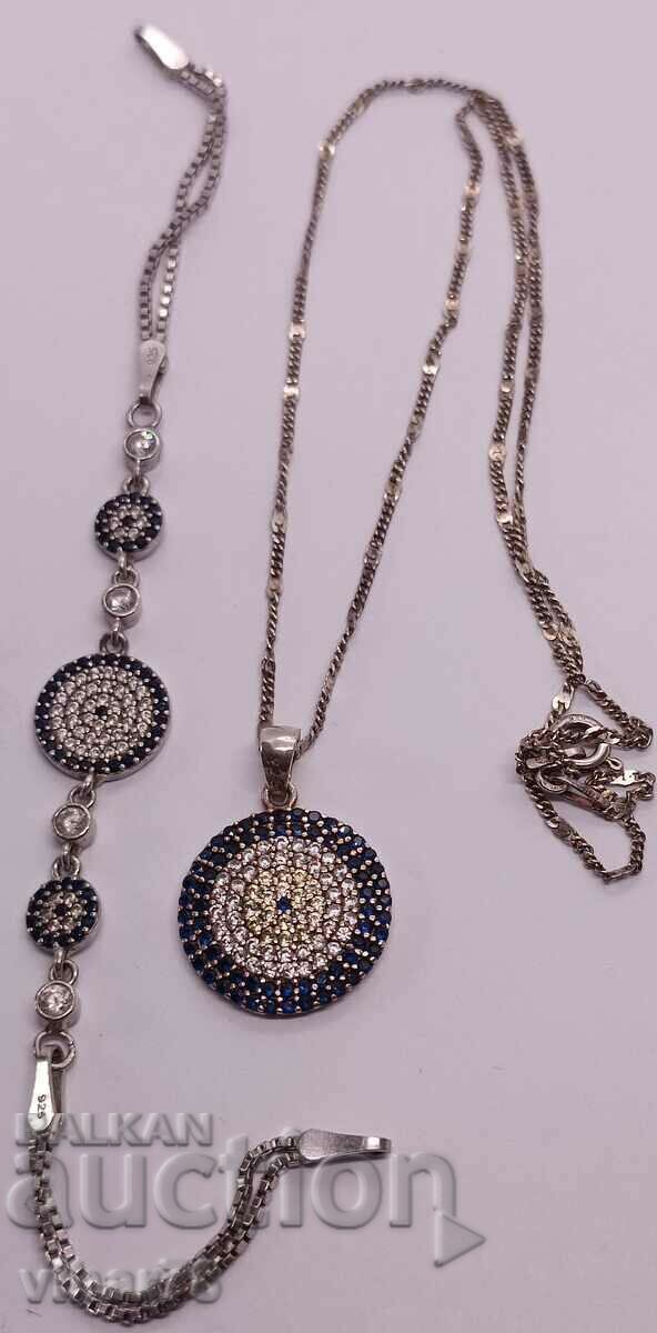 Delivery of Silver set-bracelet with pendant Delivery of Silver set-bracelet with pendant