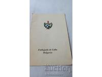 Felicitare Embajada de Cuba Bulgaria 1979