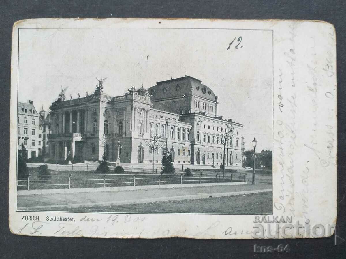 1900 Zurich Old postcard