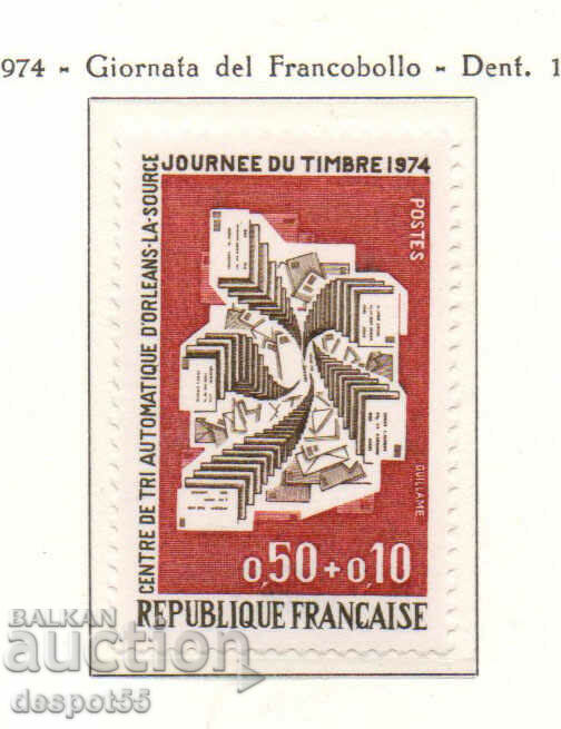 1974. Γαλλία. Ημέρα αποστολής ταχυδρομικών αποστολών.