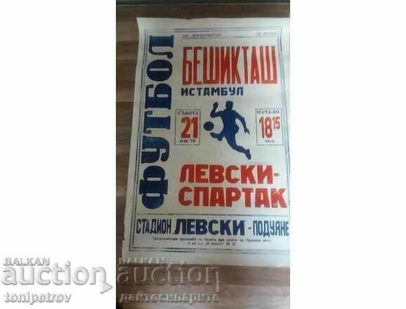 Afiș de fotbal Levski Sofia