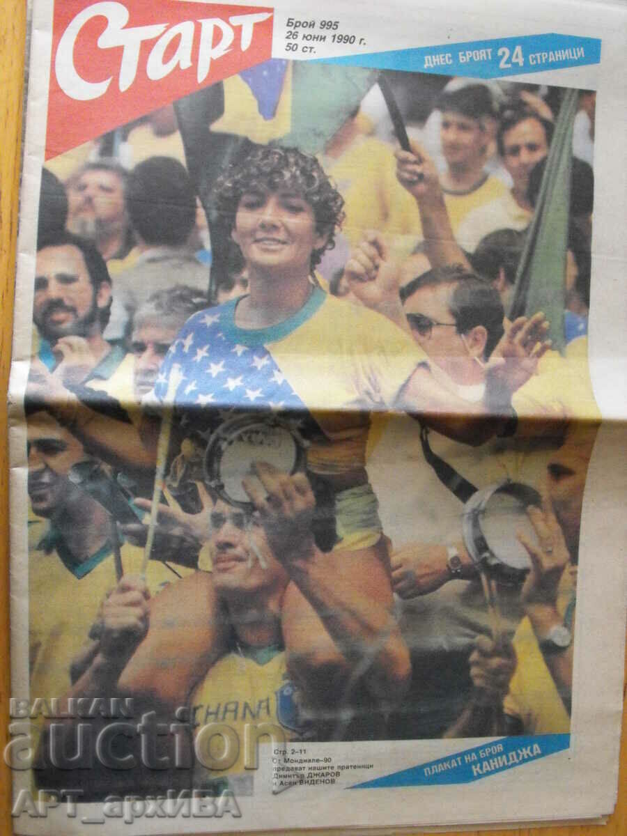 in. START, no. #995, June 26, 1990. World. in football in Italy.