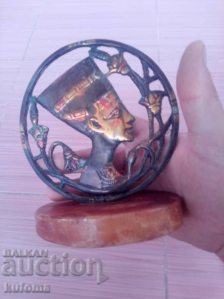 Licitație Statueta de cupru cu baza de marmura