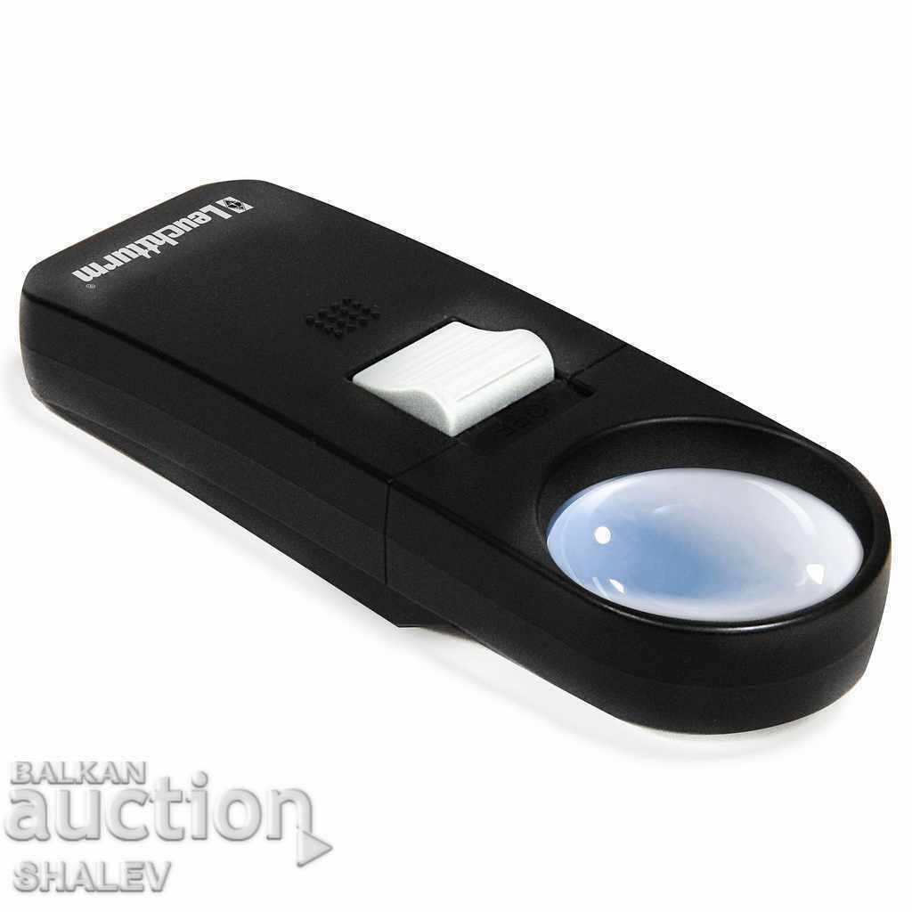 Delivery of Magnifying glass "Leuchtturm" LU33 7x with light (1495). Delivery of Magnifying glass "Leuchtturm" LU33 7x with light (1495).