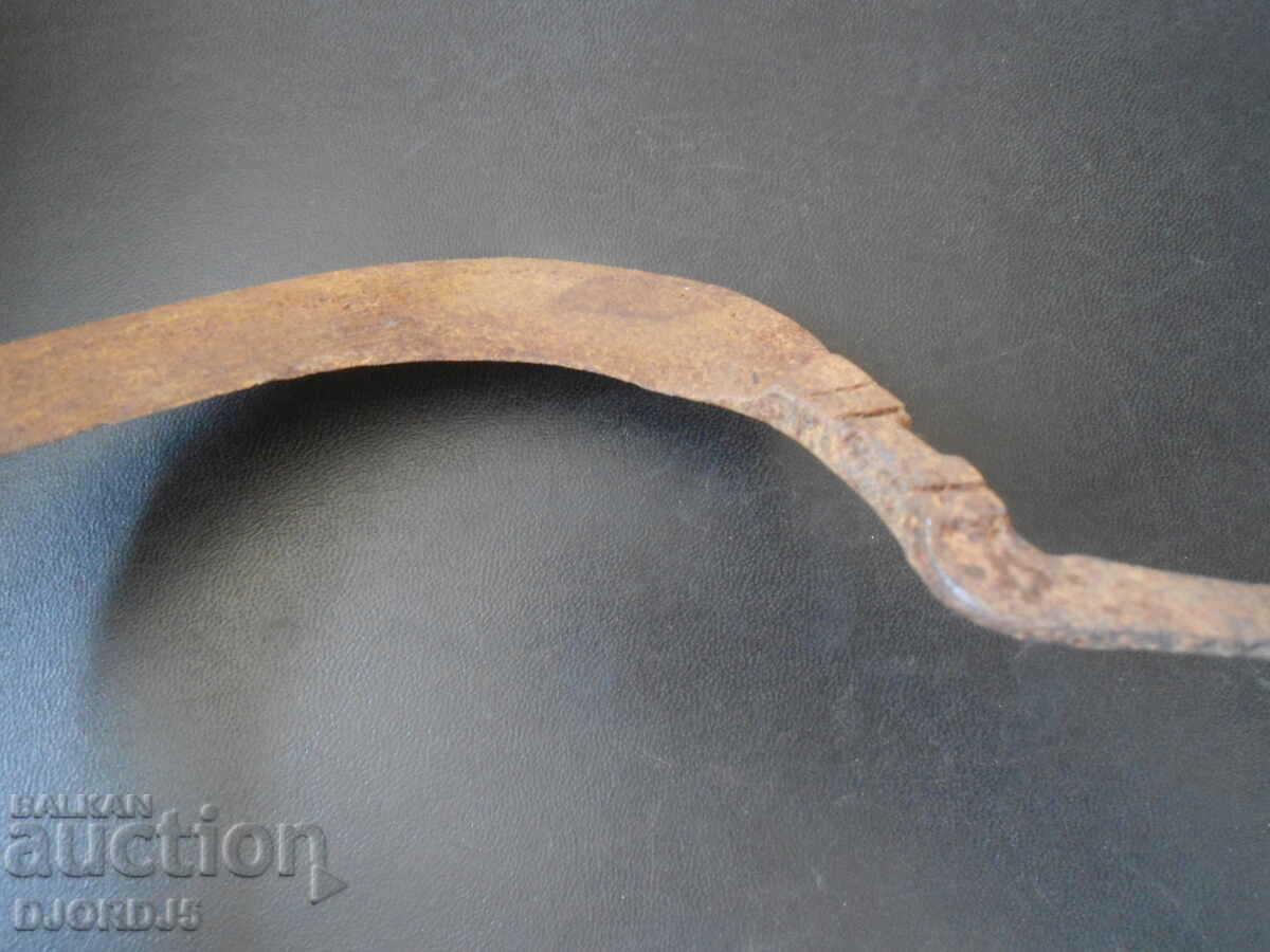 Old ottoman wrought sickle, engraved with price 7.00 BGN | € 3.58 Old ottoman wrought sickle, engraved with price 7.00 BGN | € 3.58