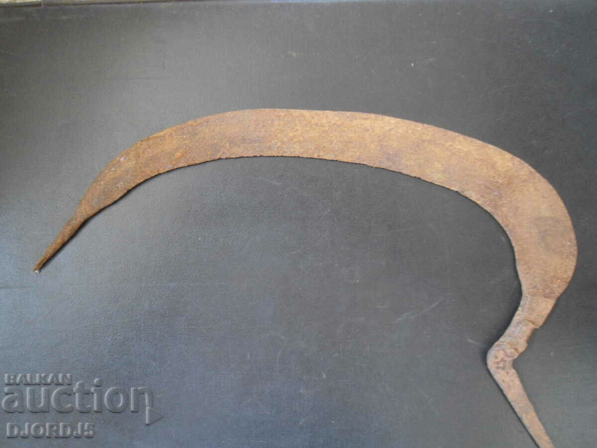 Auction Old ottoman wrought sickle, engraved Auction Old ottoman wrought sickle, engraved