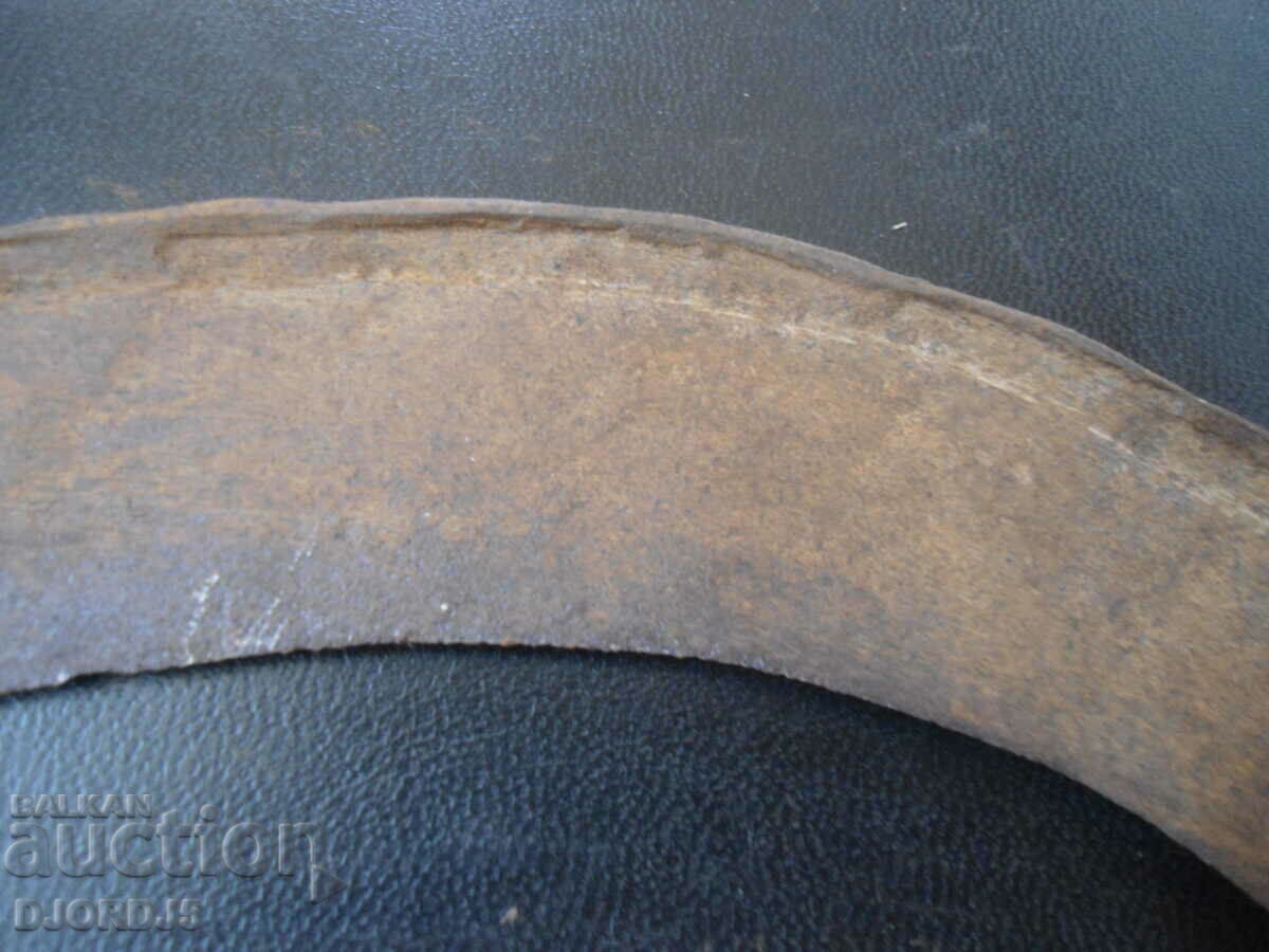 Old forged sickle with price 5.00 BGN | € 2.56 Old forged sickle with price 5.00 BGN | € 2.56