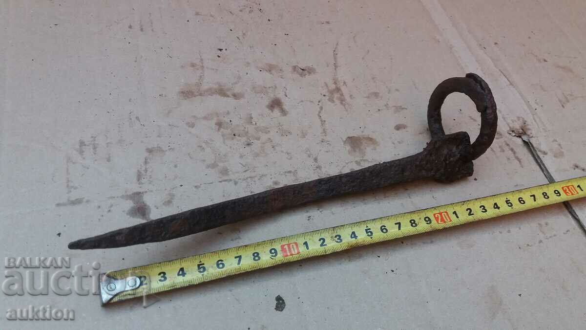 OLD WROUGHT WEDGE WITH RING