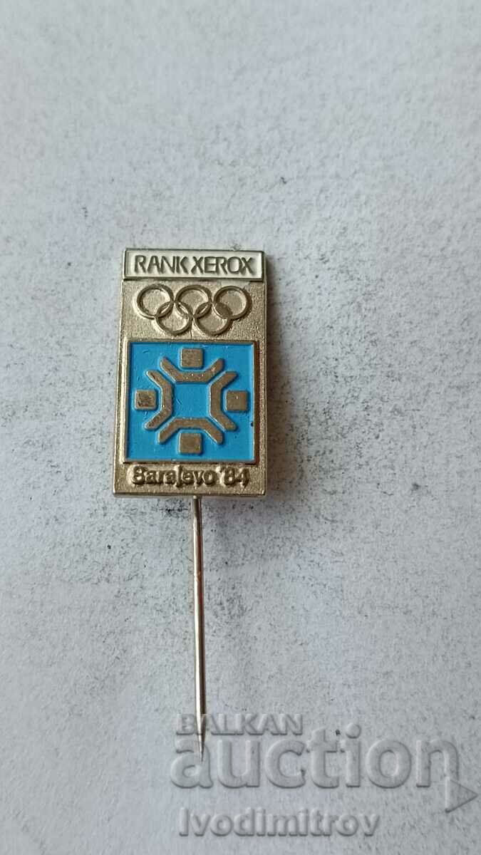 Badge Olympic Games Sarajevo '84 RANK XEROX